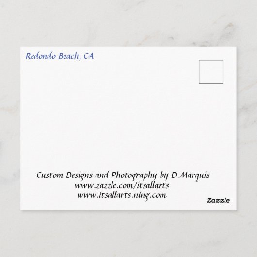 REDONDO BEACH, CA #7 BRIEFKAART (Achterkant)