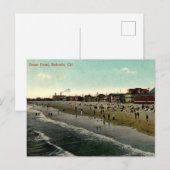 Redondo Beach CA, Badplaats 1910s Briefkaart (Voorkant / Achterkant)