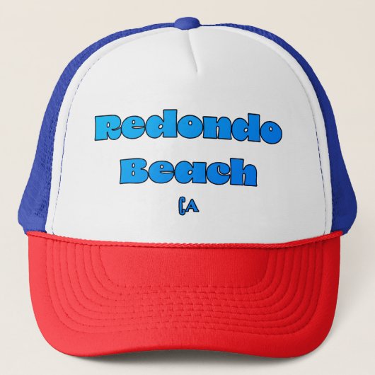 Redondo Beach CA Blauw Trucker Pet (Voorkant)