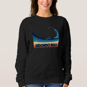 Redondo Beach Californië Retro Surfen Zeilen & Vis Trui