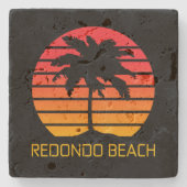 Redondo Beach Californië Stenen Onderzetter (Voorkant)