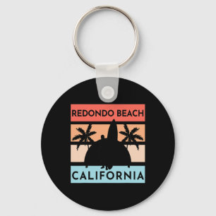 Redondo Beach Californië Surfen Zomer Vakantie Vin Sleutelhanger