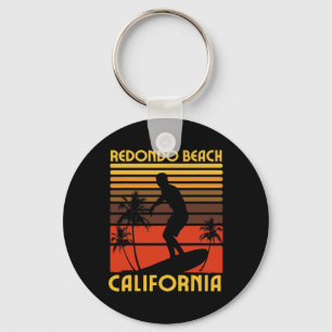 Redondo Beach Californië Surfen Zomer Vakantie Vin Sleutelhanger