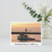 Redondo Beach, Californische sleepboot Briefkaart (Staand voorkant)