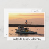 Redondo Beach, Californische sleepboot Briefkaart (Voorkant / Achterkant)