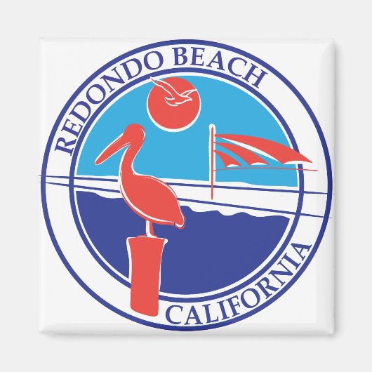 Redondo Beach Color Logo 201 Magneet (Voorkant)