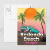 Redondo Beach LA-reisposter Briefkaart (Voorkant / Achterkant)