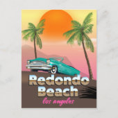 Redondo Beach LA-reisposter Briefkaart (Voorkant)