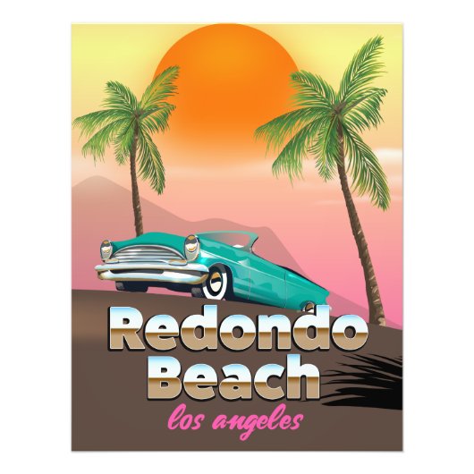 Redondo Beach LA-reisposter Foto Afdruk (Voorkant)