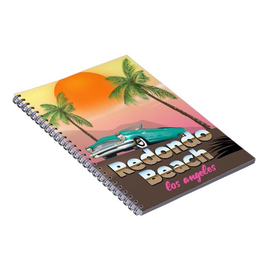 Redondo Beach LA-reisposter Notitieboek (Rechterzijde)