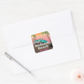 Redondo Beach LA-reisposter Vierkante Sticker (Envelop)
