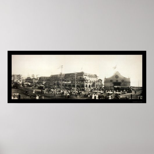 Redondo Beach People Foto 1910 Poster (Voorkant)