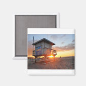 Redondo Beach Sunset Lifeguard Chairman 01 Magneet (Voorkant / Achterkant)
