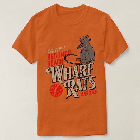 Redondo Beach Wharf Ratten T-shirt (Design voorkant)