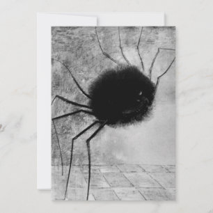 Redon's glimlachende Spider Halloween Party Invita Kaart