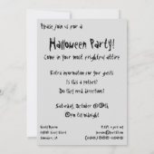 Redon's glimlachende Spider Halloween Party Invita Kaart (Achterkant)