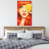 RedOrange Canvas Afdruk (Insitu (Slaapkamer))