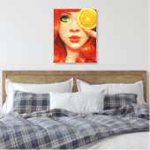 RedOrange Canvas Afdruk (Insitu (Slaapkamer))