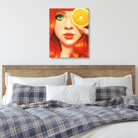 RedOrange Canvas Afdruk (Insitu (Slaapkamer))