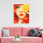 RedOrange Canvas Afdruk (Insitu (Woonkamer))