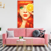 RedOrange Canvas Afdruk (Insitu (Woonkamer))