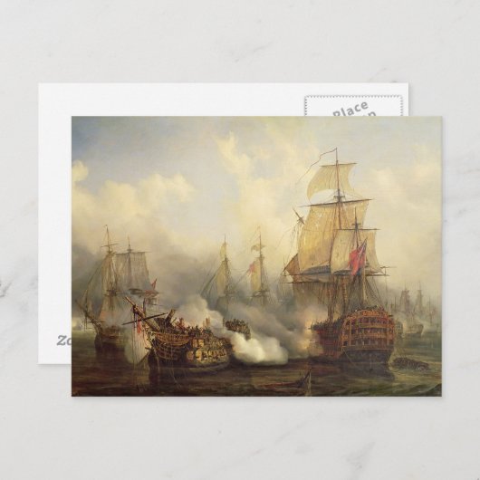 Redoutable te Trafalgar, 21 oktober 1805 Briefkaart (Voorkant / Achterkant)