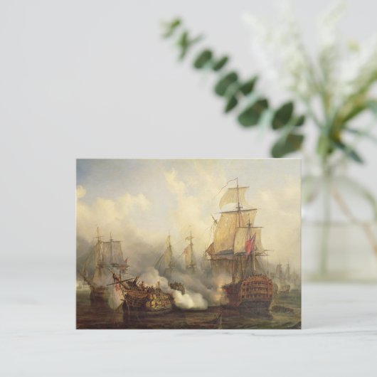 Redoutable te Trafalgar, 21 oktober 1805 Briefkaart (Staand voorkant)