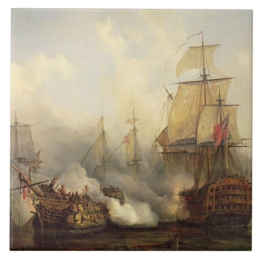 Redoutable te Trafalgar, 21 oktober 1805 Tegeltje (Voorkant)
