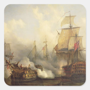 Redoutable te Trafalgar, 21 oktober 1805 Vierkante Sticker