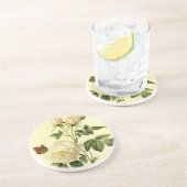 Redoute  afdrukkwaliteit van het zwarte Roos van d Zandsteen Onderzetter (Zijkant)