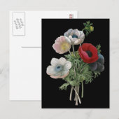 Redoute: Anemone, 1833 Briefkaart (Voorkant / Achterkant)