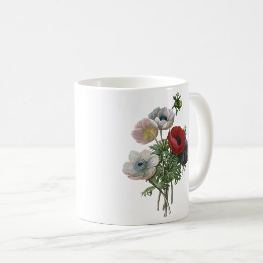 Redoute: Anemone, 1833 Koffiemok (Voorkant rechts)