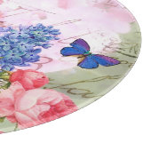 Redoute bloemen Decoratief Glazen snijvlak Snijplank (Hoek)