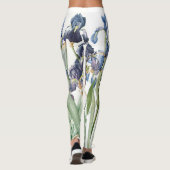 Redoute Blue Iris Floral over afdruk Leggings (Achterkant)