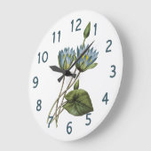 Redoute Blue Lotus Floral Waterverf Grote Klok (Hoek)