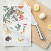 Redoute Butterfly Garden Flower Kitchen Towel Theedoek (Quarter Fold)
