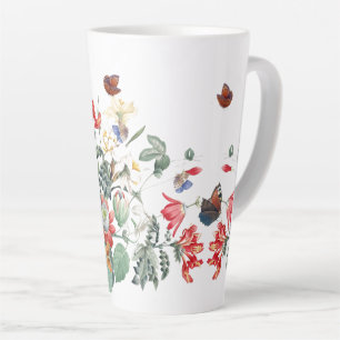 Redoute Butterfly Garden Flower Latte Mok