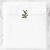 REDOUTÉ CHRISTMAS HOLLY ENVELOPE SEAL STICKER (Tas)