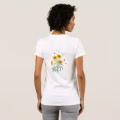 Redoute Coreopsis Bloemen Tshirt (Achterkant volledig)