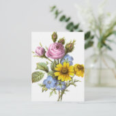  Redoute Flower Bouquet Briefkaart (Staand voorkant)