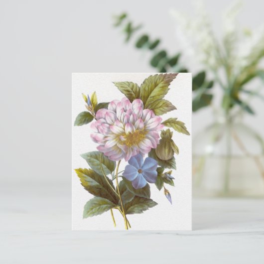 Redoute Flower Bouquet Briefkaart (Staand voorkant)