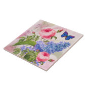 Redoute Flowers Ceramic Tile Tegeltje (Zijkant)