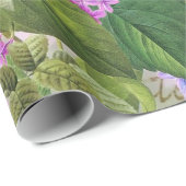 Redoute Flowers Collage Glossy Wrapping Paper Cadeaupapier (Rol Hoek)