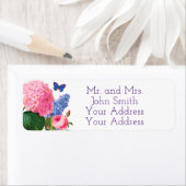 Redoute Flowers Custom Return Address Labels (Insitu)