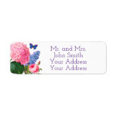 Redoute Flowers Custom Return Address Labels (Voorkant)