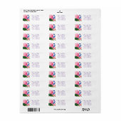 Redoute Flowers Custom Return Address Labels (Full Sheet)