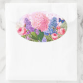 Redoute Flowers Oval Seal Sticker (Tas)