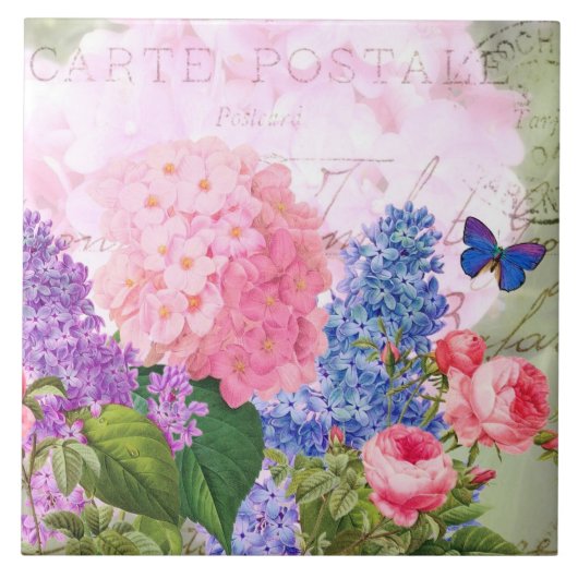 Redoute Franse keramische tegel voor het kleerhoes Tegeltje (Voorkant)