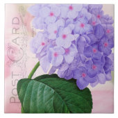 Redoute Franse Paars Hydrangea Ceramic Tile Tegeltje (Voorkant)