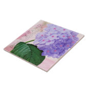 Redoute Franse Paars Hydrangea Ceramic Tile Tegeltje (Zijkant)
